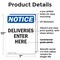 Signmission Deliveries Enter Here OSHA Notice Sign, Plastic, 7in W x 10in L, 2PK OS-2PACK-NS-P-710-V-10965 - alternate 6